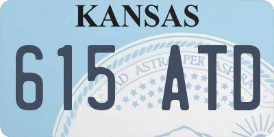 KS license plate 615ATD