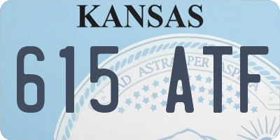 KS license plate 615ATF