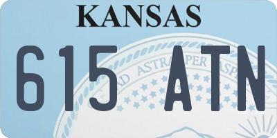 KS license plate 615ATN