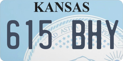 KS license plate 615BHY