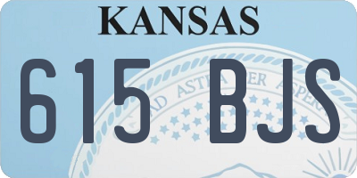 KS license plate 615BJS