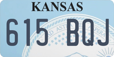 KS license plate 615BQJ