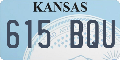 KS license plate 615BQU
