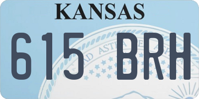 KS license plate 615BRH