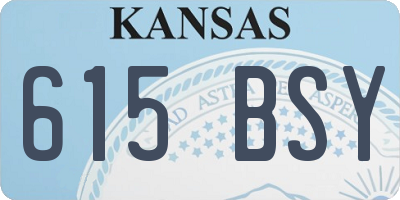 KS license plate 615BSY
