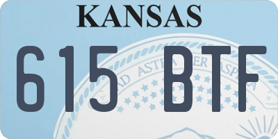 KS license plate 615BTF