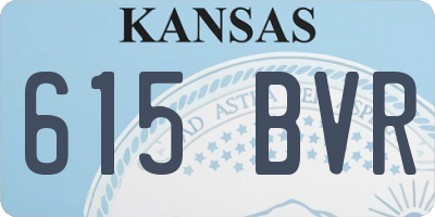 KS license plate 615BVR