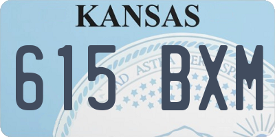 KS license plate 615BXM