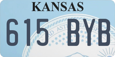 KS license plate 615BYB