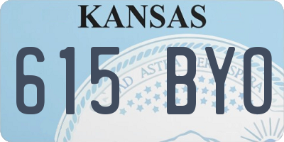 KS license plate 615BYO