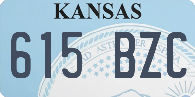 KS license plate 615BZC