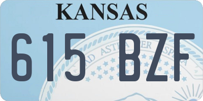 KS license plate 615BZF