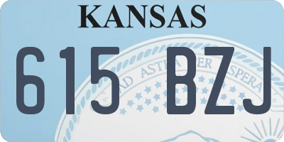 KS license plate 615BZJ
