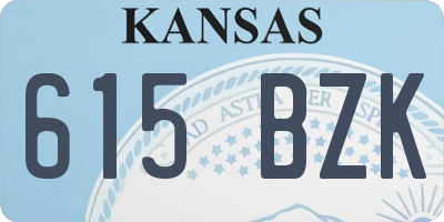 KS license plate 615BZK
