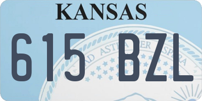 KS license plate 615BZL