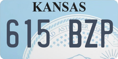 KS license plate 615BZP