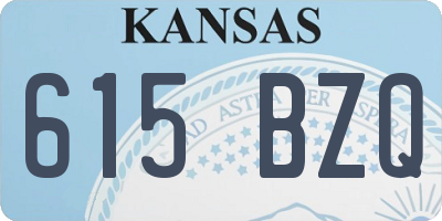 KS license plate 615BZQ