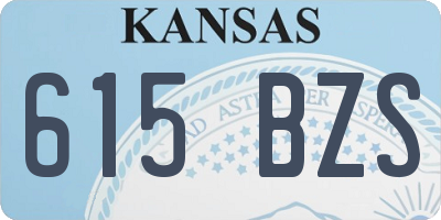 KS license plate 615BZS