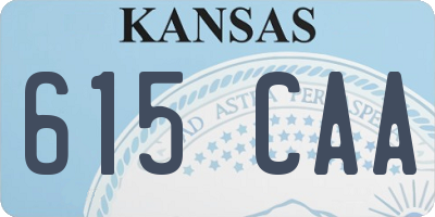 KS license plate 615CAA