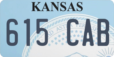 KS license plate 615CAB
