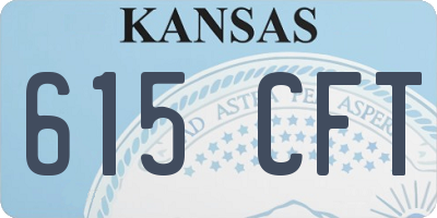 KS license plate 615CFT