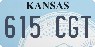 KS license plate 615CGT