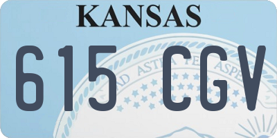 KS license plate 615CGV