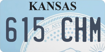 KS license plate 615CHM