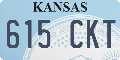 KS license plate 615CKT