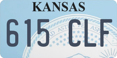 KS license plate 615CLF
