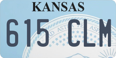 KS license plate 615CLM