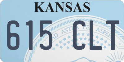 KS license plate 615CLT