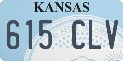 KS license plate 615CLV