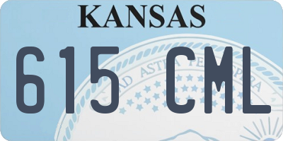 KS license plate 615CML
