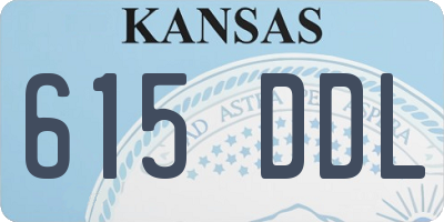 KS license plate 615DDL