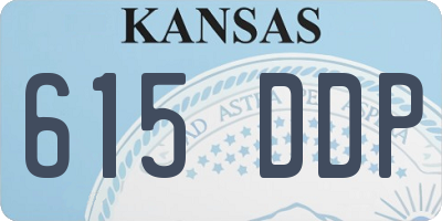 KS license plate 615DDP