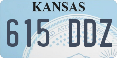 KS license plate 615DDZ