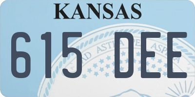 KS license plate 615DEE