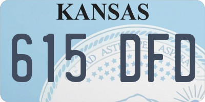 KS license plate 615DFD