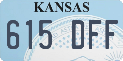 KS license plate 615DFF