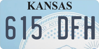 KS license plate 615DFH