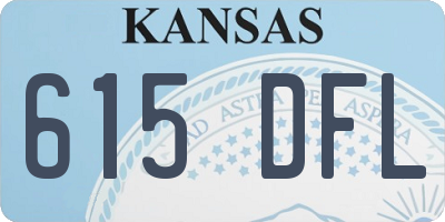 KS license plate 615DFL