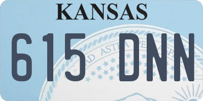 KS license plate 615DNN