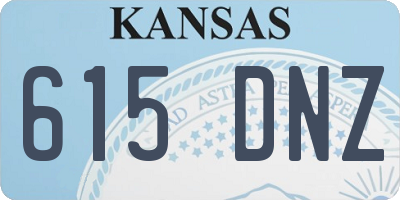KS license plate 615DNZ