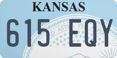 KS license plate 615EQY