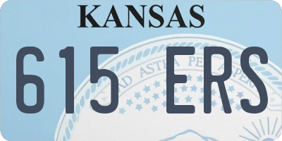 KS license plate 615ERS