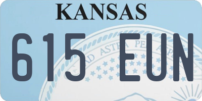 KS license plate 615EUN