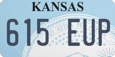 KS license plate 615EUP