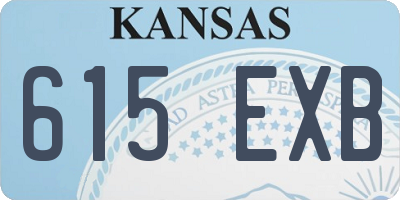 KS license plate 615EXB