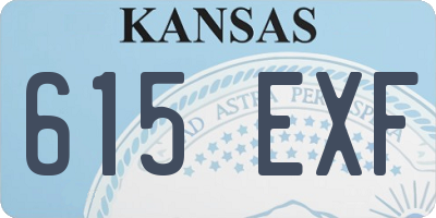 KS license plate 615EXF